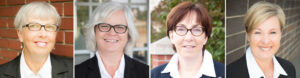 A banner photo of Rundle's recent retirees: Pam Cook, Michelle Kowbel, Mary Pumphrey, and Lisa Salter.